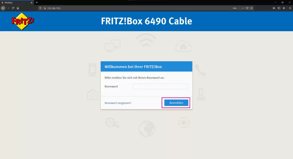 FRITZ!Box Anmeldung